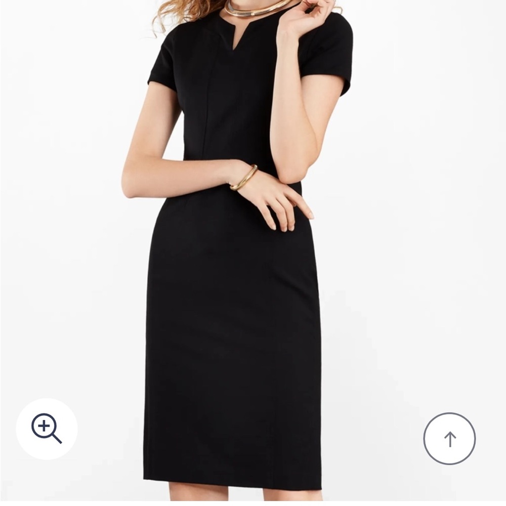 Brooks Brothers Black Work Dress - cap sleeves